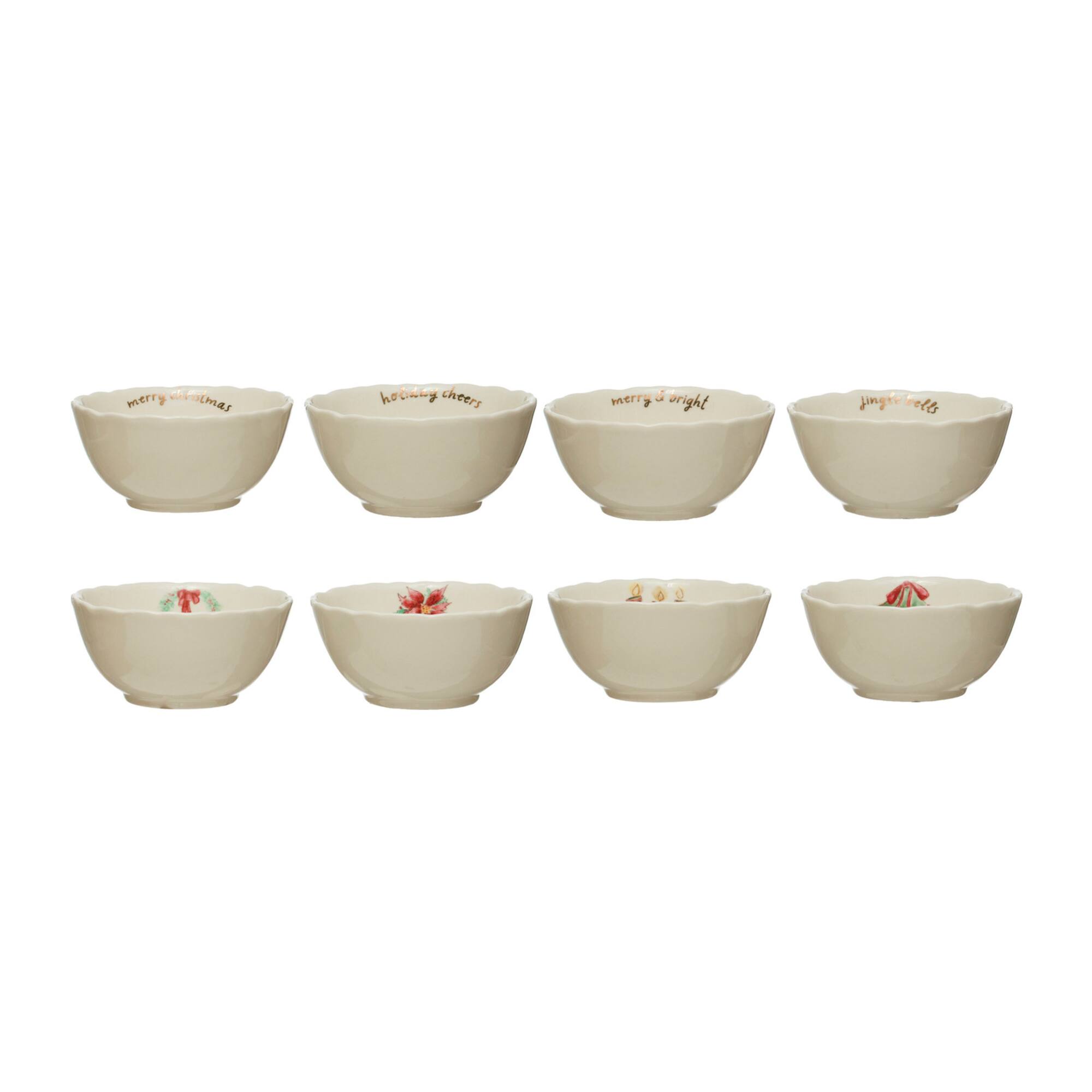 Hello Honey® Holiday Greeting Stoneware Bowls Set